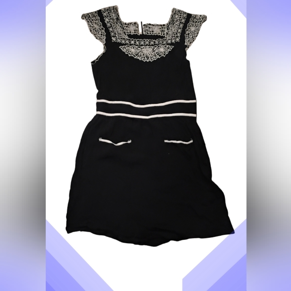 Topshop Black and White Mini Dress